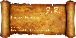 Falik Rubina névjegykártya